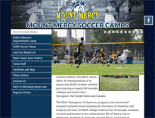 Tablet Screenshot of mountmercysoccer.com